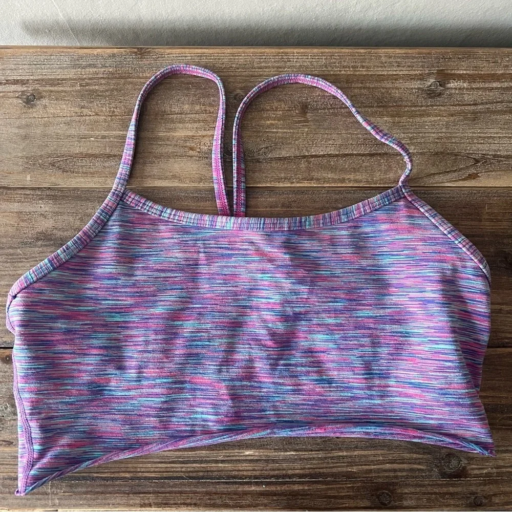 Lululemon Power Y Bold Blue Space Dye Cut Tank Top Size Small